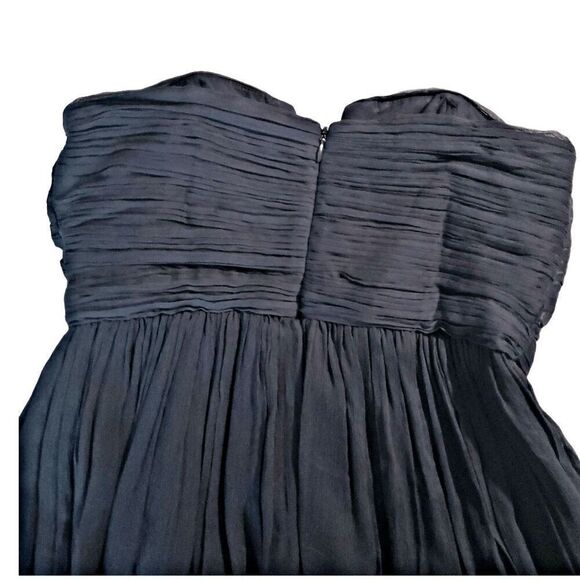 J Crew Navy Nadia 100% Silk Strapless Dress  Size 8 - Picture 12 of 12